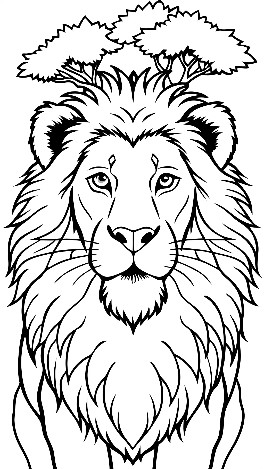 coloriages de lion réaliste